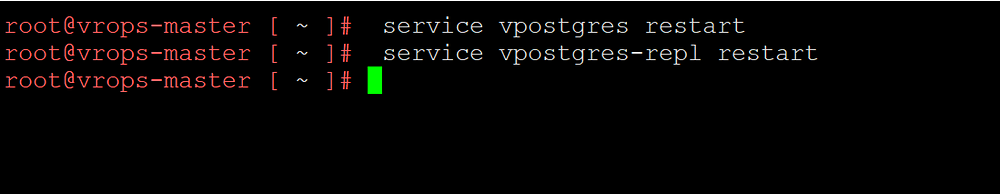 restart the services